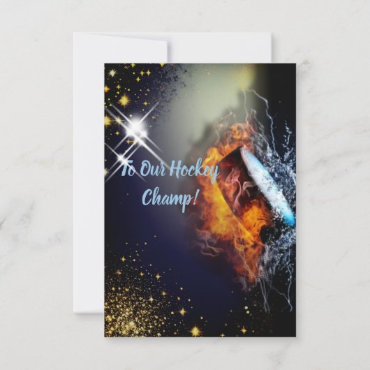 Hockey Sport Fan Celebration of Verjaardag Flat Ka (Achterkant)