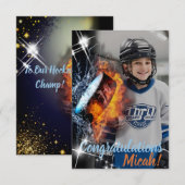 Hockey Sport Fan Celebration of Verjaardag Flat Ka (Voorkant / Achterkant)