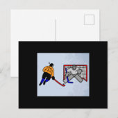 Hockey Sport Penalty Shot Briefkaart (Voorkant / Achterkant)