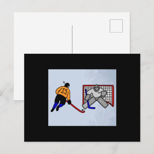 Hockey Sport Penalty Shot Briefkaart (Voorkant / Achterkant)