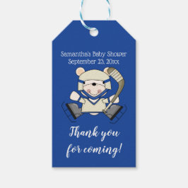 Hockey Sport Polar Beer Baby shower Gift Label Cadeaulabel