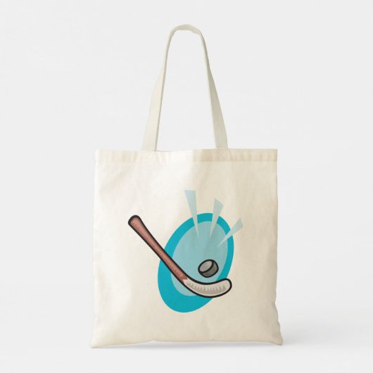 Hockey Sport Stick en Puck Canvas tas (Achterkant)
