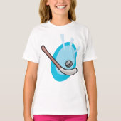 Hockey Sport Stick en Puck T-Shirt (Voorkant)