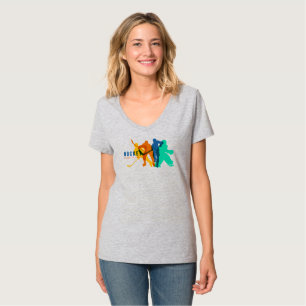 Hockey Sport   V-hals voor dames T-shirt