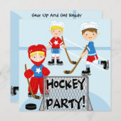 Hockey Sport Verjaardagsfeest Uitnodigingen (Voorkant / Achterkant)