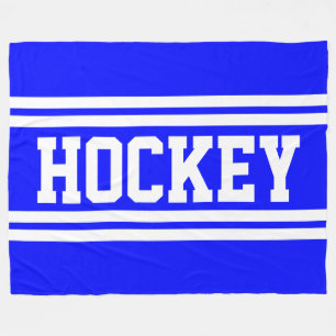 HOCKEY Sportief Krachtig Koningsblauw Witte Hockey Fleece Deken