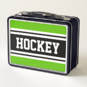 HOCKEY Sportieve Zwart Wit Groen Racing Stripes (Achterkant)