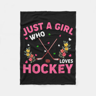 Hockey Sportliefhebber Gewoon Een Meisje Dat Van H Fleece Deken