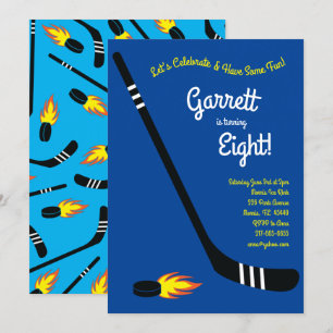 Hockey Sports Cute Kids Birthday Party Kaart