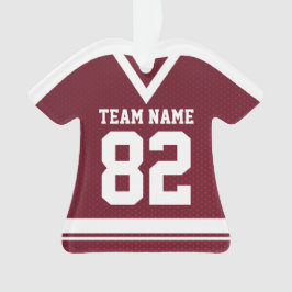 Hockey Sports Jersey Maroon met Foto Ornament