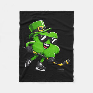 Hockey St. Patrick's Day jongens kinderen mannen s Fleece Deken
