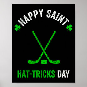 Hockey St Patricks Day Jongens Mannen Shamrock Hoc Poster