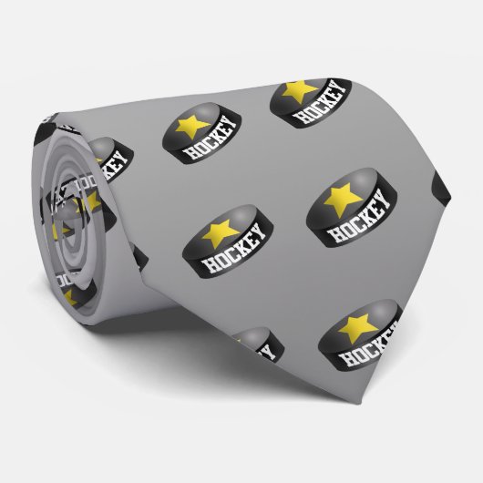 Hockey Star Puck Stropdas (Opgerold)