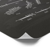 Hockey Stick 1935 Patent Art - Chalkboard Poster (Hoek)