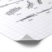 Hockey Stick 1935 Patent Art - Lined Peper Poster (Hoek)