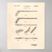 Hockey Stick 1935 Patent Art - Old Peper Poster (Voorkant)