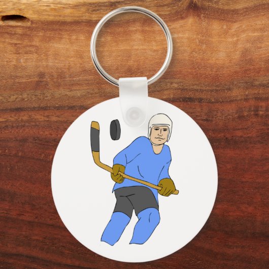 Hockey Stick en Puck Sleutelhanger (Voorkant)