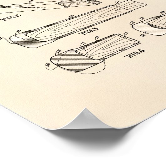 Hockey Stick End Buffer 1927 - Old Peper Poster (Hoek)