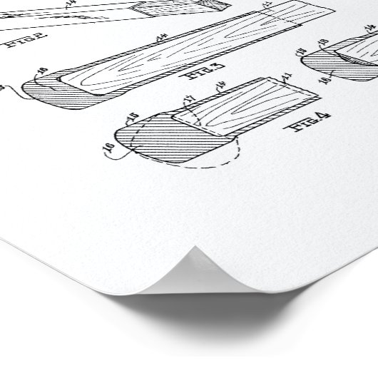 Hockey Stick End Buffer 1927 - Whitepaper Poster (Hoek)