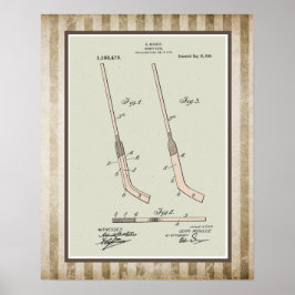 Hockey Stick Patent Poster