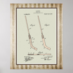  Hockey Stick Patent Poster