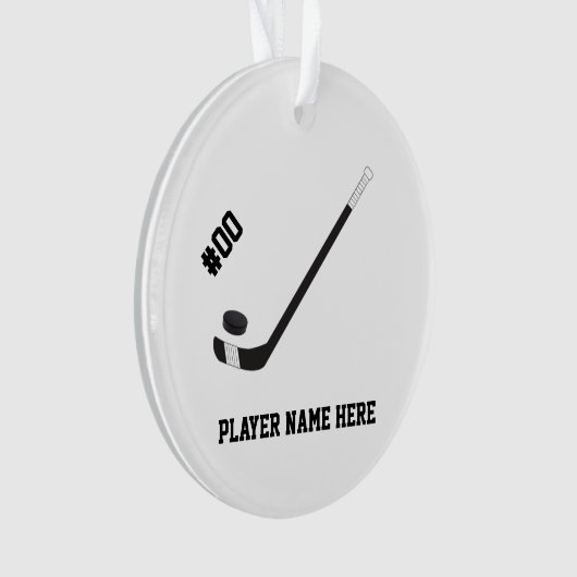 Hockey Stick & Puck Ornament (voorkant)