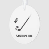  Hockey Stick & Puck Ornament (voorkant)