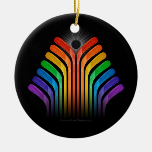 Hockey Stick Spectrum Keramisch Ornament (Voorkant)