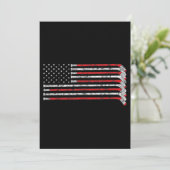 Hockey Stick USA Flag Fed Hockey Player Kaart (Staand voorkant)