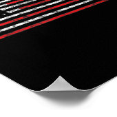 Hockey Stick USA Flag Fed Hockey Player Poster (Hoek)