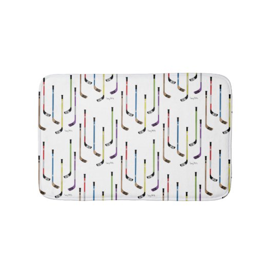 Hockey Sticks Bathroom Colorful Badmat (Voorkant)