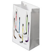 Hockey Sticks Colorful Klein Cadeauzakje (Achterkant Gekanteld)