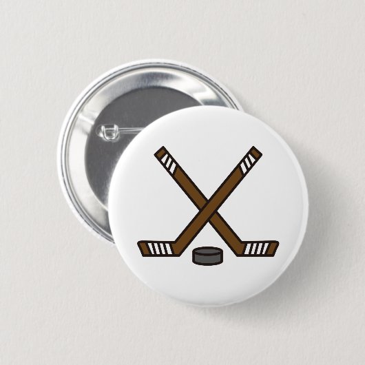 Hockey Sticks en Puck Ronde Button 5,7 Cm (Voorkant /achterkant)