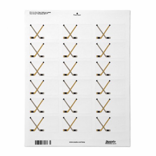 Hockey Sticks Etiket (Full Sheet)