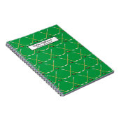 Hockey Sticks | Groene naam MVP Puck Pattern Notitieboek (Rechterzijde)