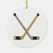 Hockey Sticks Keramisch Ornament (Voorkant)