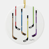 Hockey Sticks Keramisch Ornament (Voorkant)
