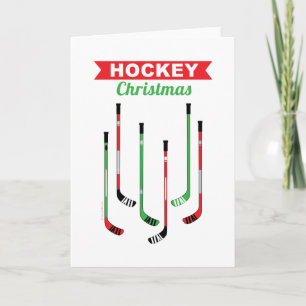Hockey Sticks kerstkaart Feestdagen Kaart