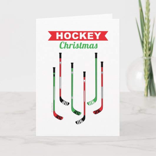 Hockey Sticks kerstkaart Feestdagen Kaart (Voorkant)