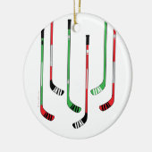 Hockey Sticks kerstversiering Keramisch Ornament (Links)