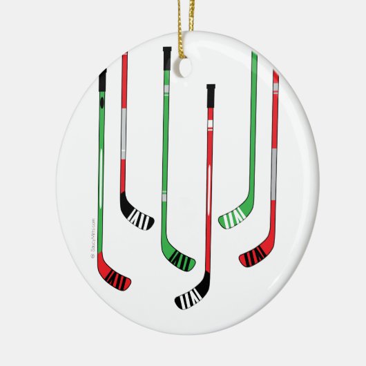 Hockey Sticks kerstversiering Keramisch Ornament (Links)