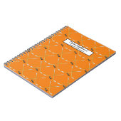 Hockey Sticks | Oranje naam MVP Puck Pattern Notitieboek (Linkerzijde)