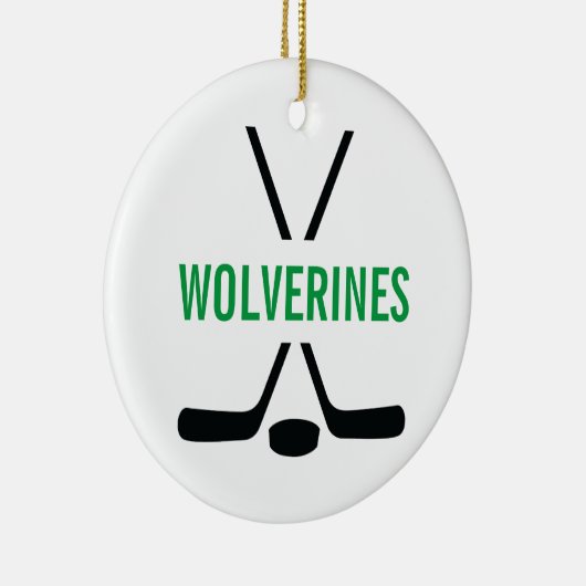 Hockey Sticks Personalized Keramisch Ornament (Rechts)