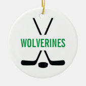 Hockey Sticks Personalized Keramisch Ornament (Voorkant)