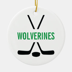 Hockey Sticks Personalized Keramisch Ornament