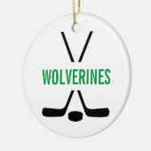 Hockey Sticks Personalized Keramisch Ornament (Links)