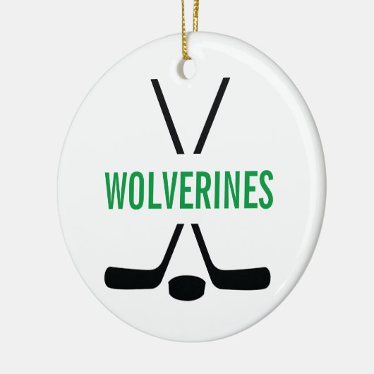 Hockey Sticks Personalized Keramisch Ornament (Links)