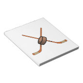 Hockey Sticks & Puck Notitieblok (Schuin)