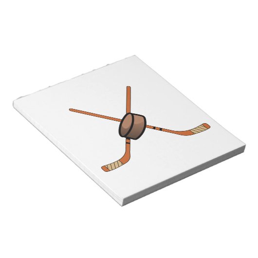 Hockey Sticks & Puck Notitieblok (Schuin)