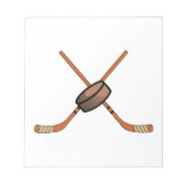 Hockey Sticks & Puck Notitieblok (Voorkant)